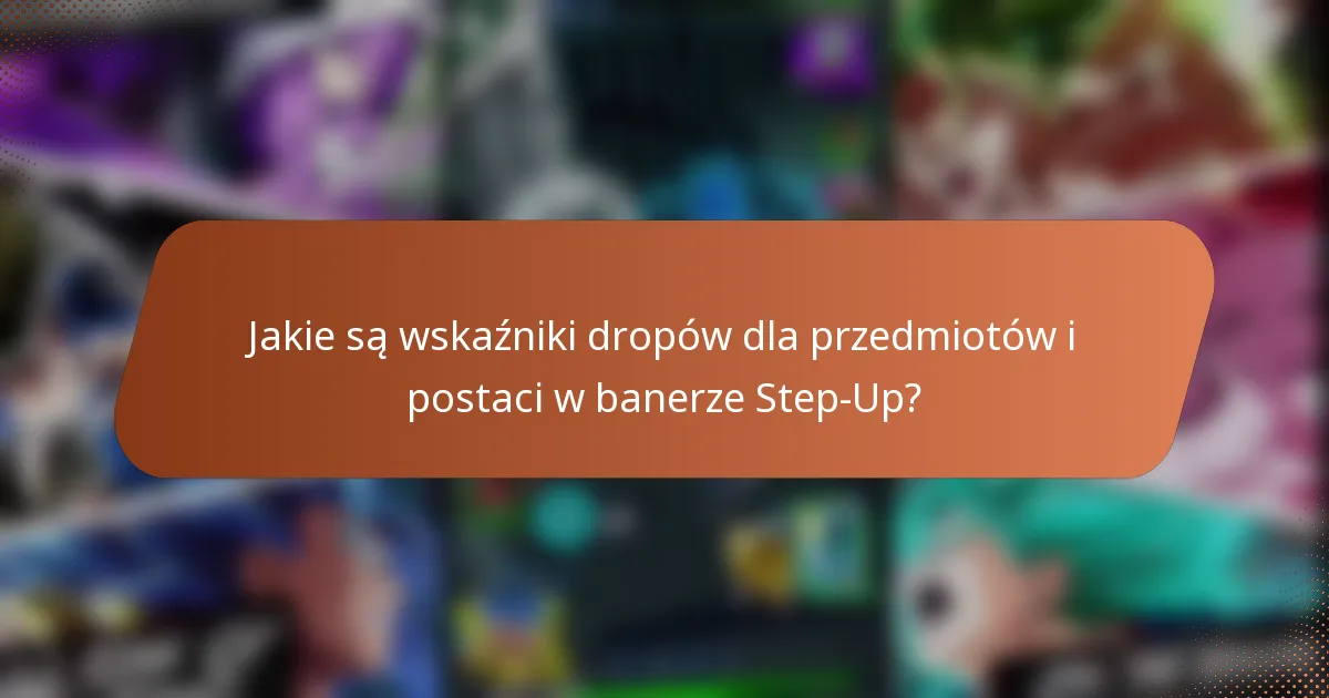 Jakie są wskaźniki dropów dla przedmiotów i postaci w banerze Step-Up?